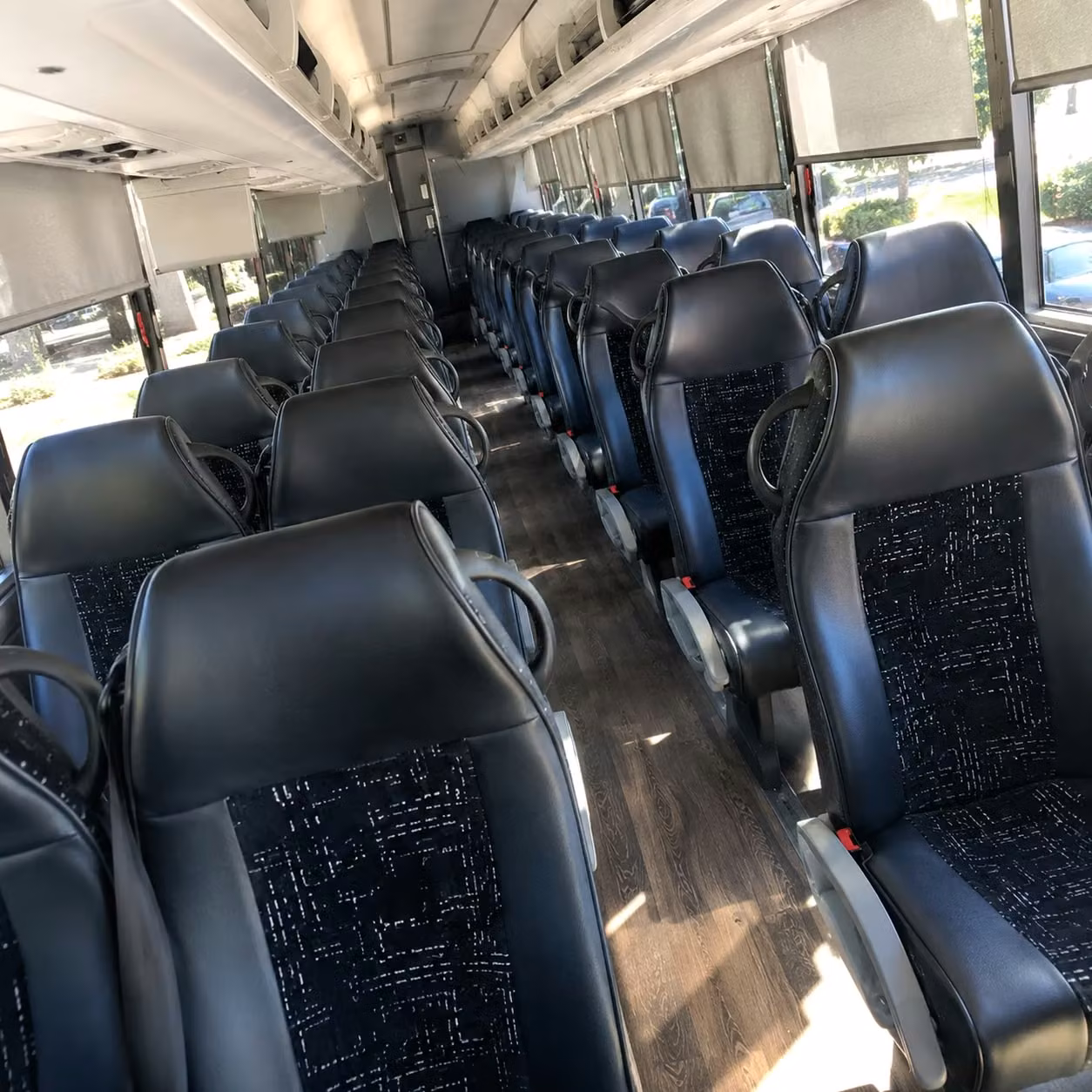 56 passenger charter bus interior